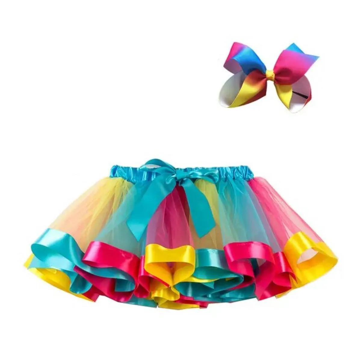 2023 bambina arcobaleno gonna tutu tulle festa danza balletto.
