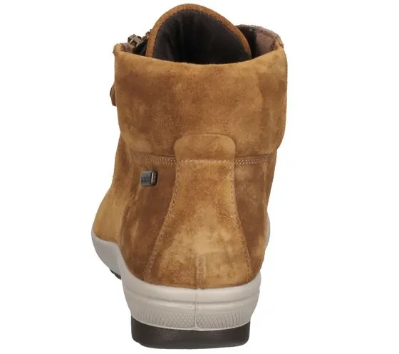 Bama-Tex genuine leather women's ankle boots, water-resistant in brown or black