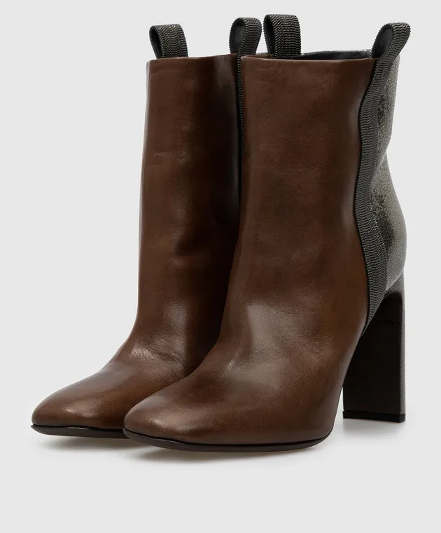 Brunello Cucinelli Dark Brown Ankle Boots MZSEC1299.