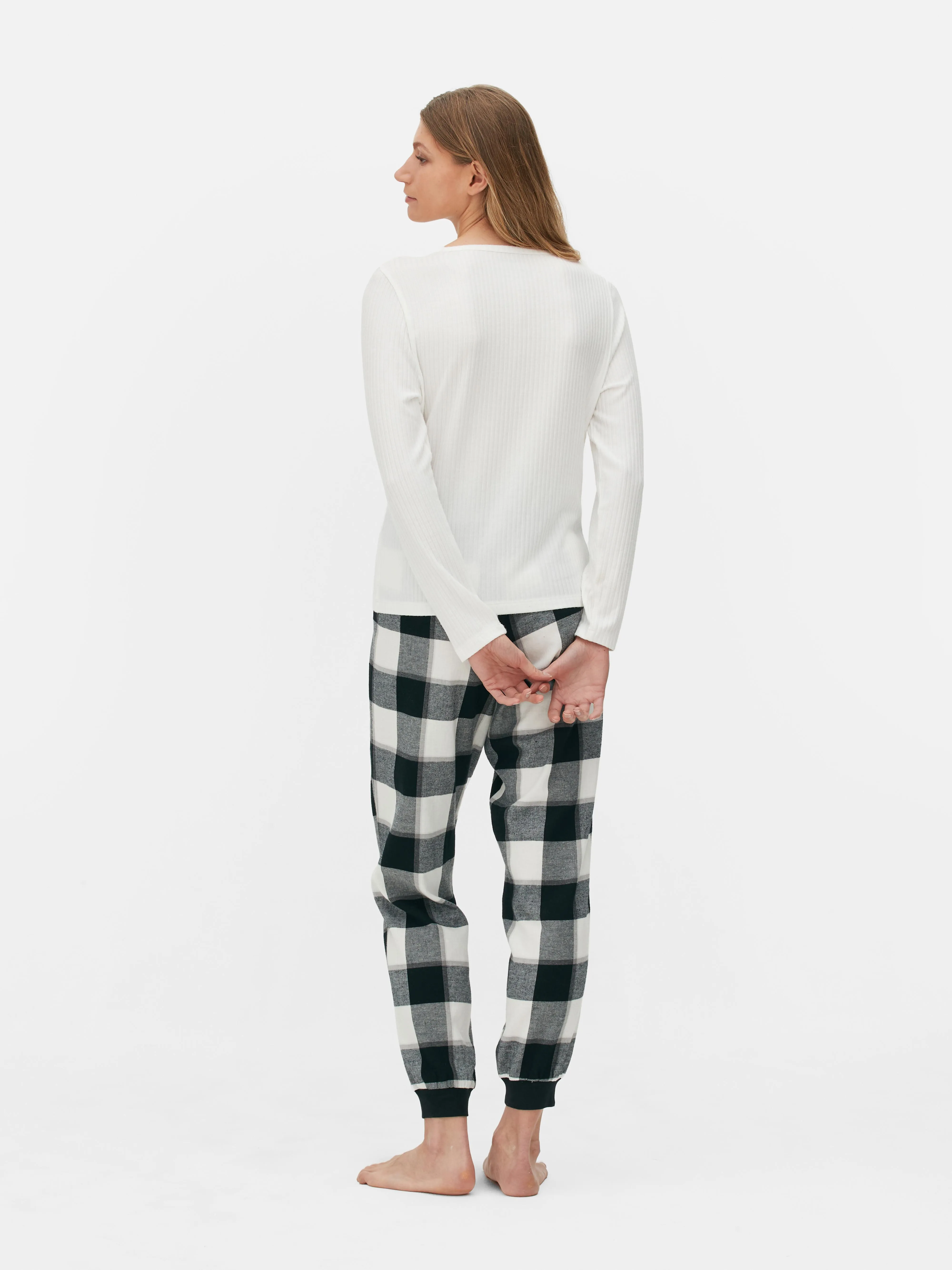 Checked Long Sleeve Pyjamas