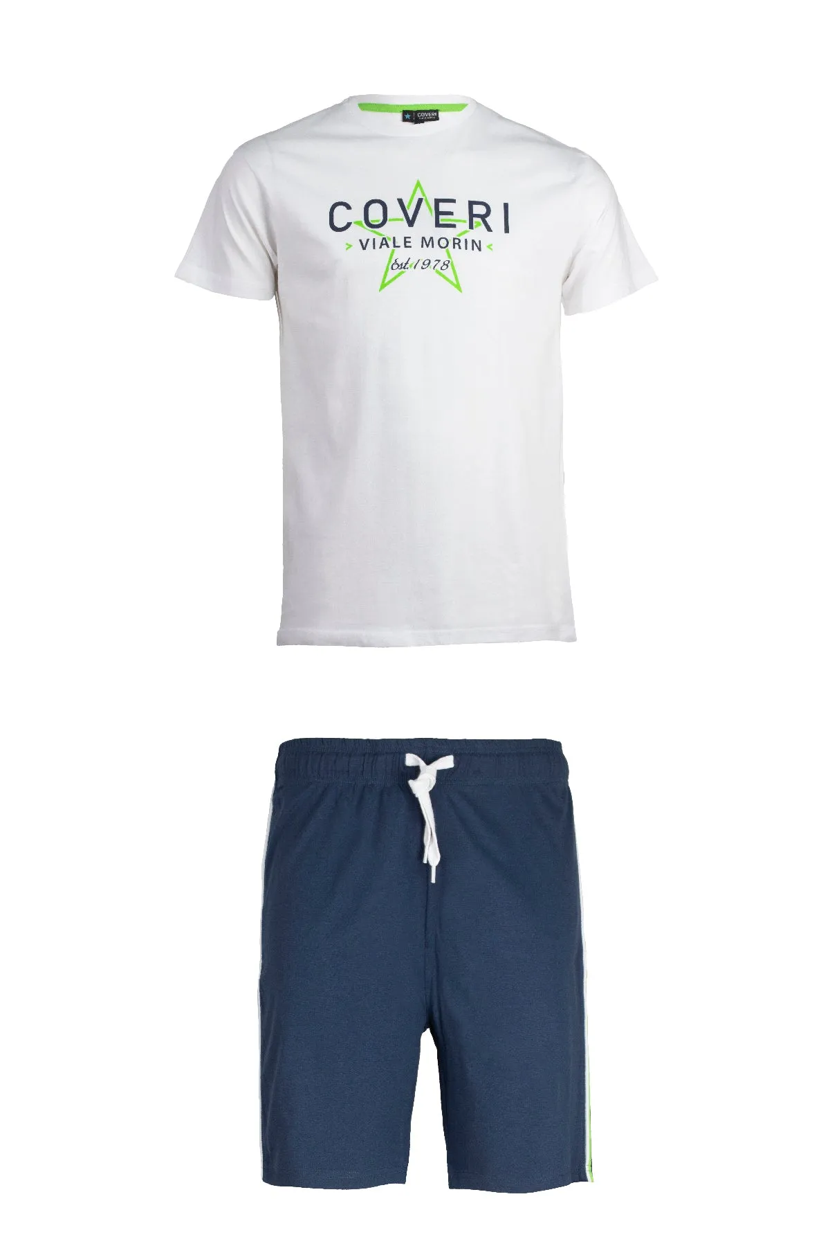 Contrast Print T-Shirt and Shorts Set
