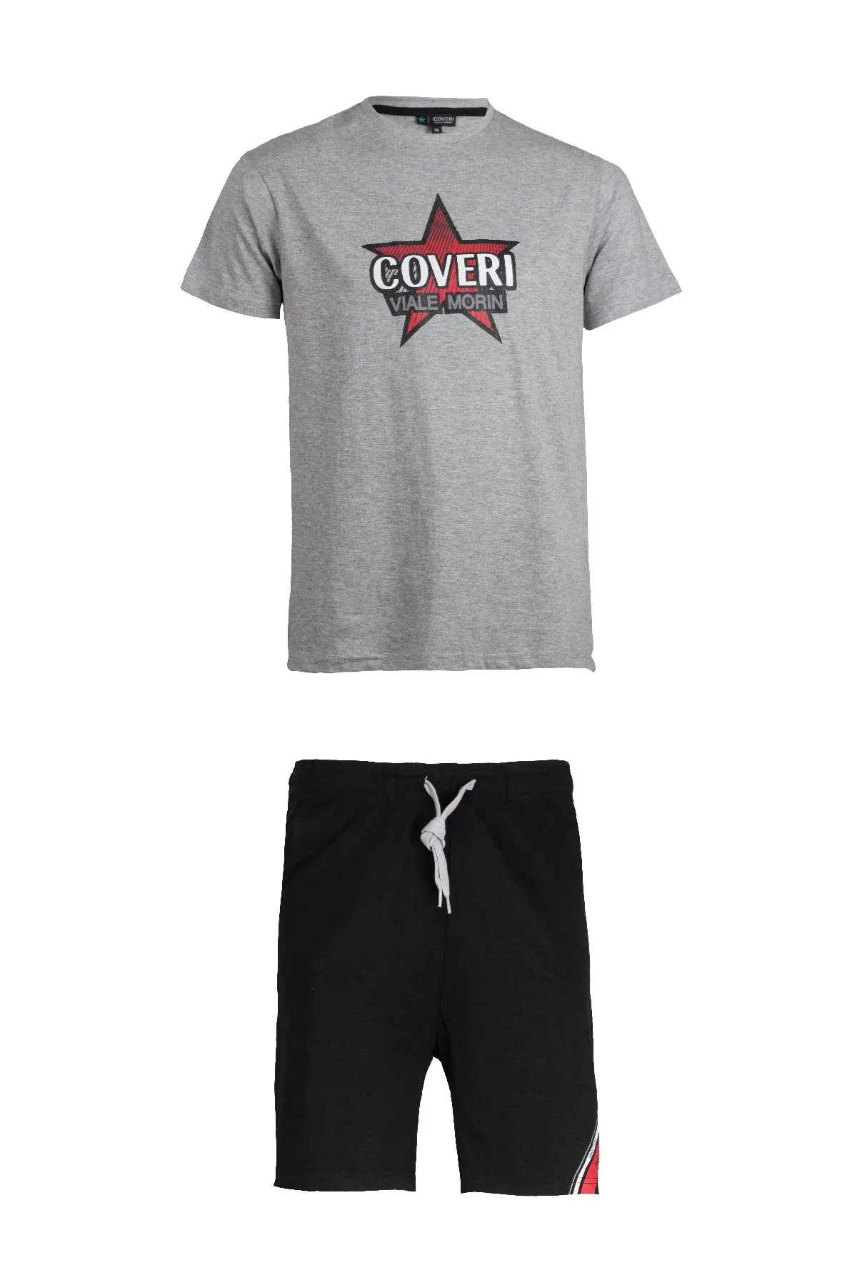 Contrast Print T-Shirt and Shorts Set