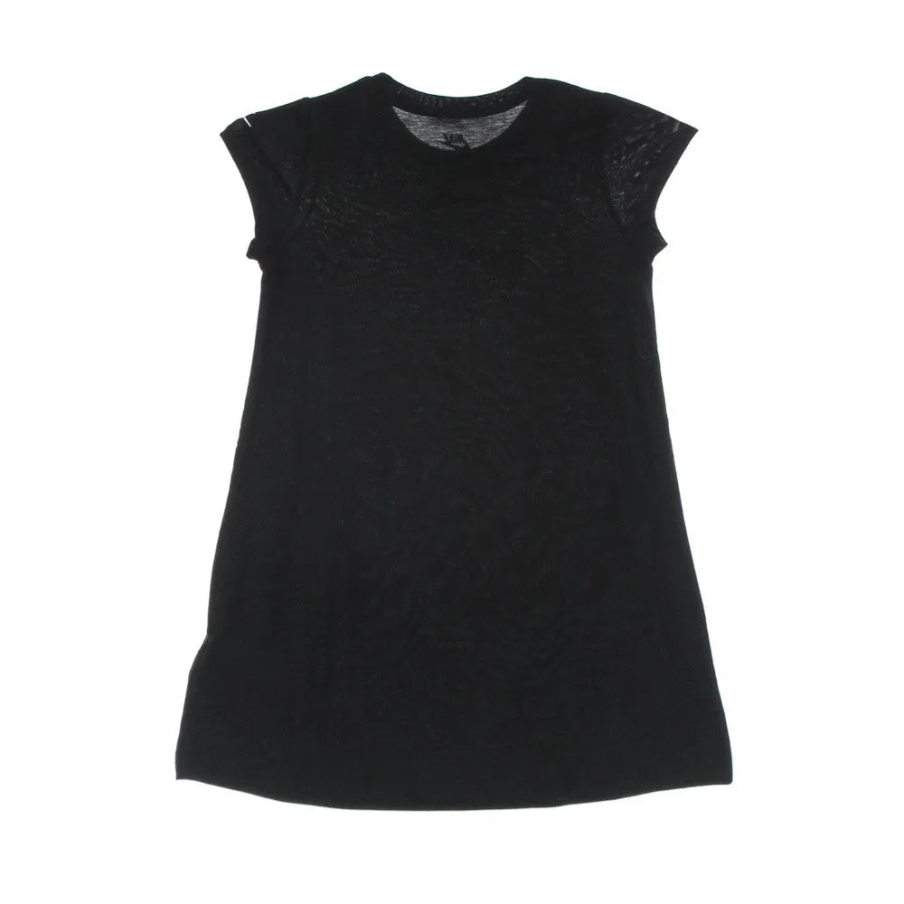 Daisy Tee Dress for Girls in Black