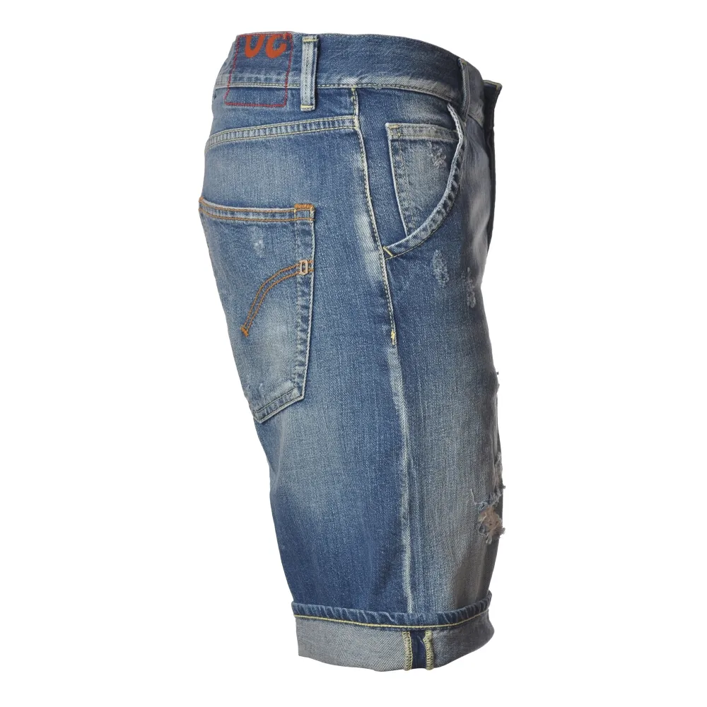 Dondup Denim Ripped Bermuda Shorts Blue Jeans Pant Luxury Collection