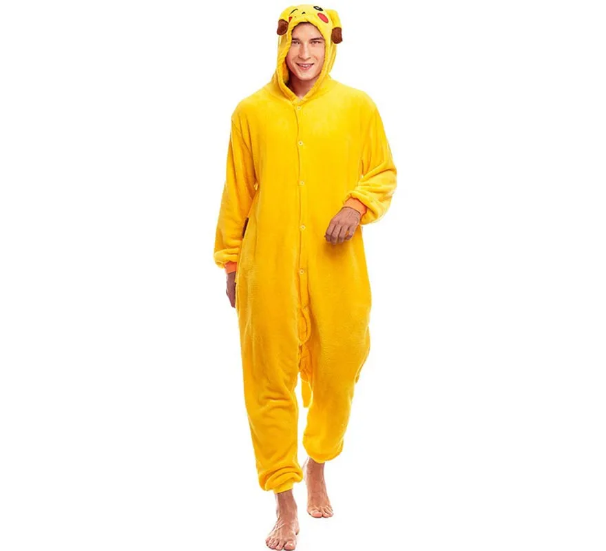 Electric Yellow Men's Chinchilla Costume Pajama