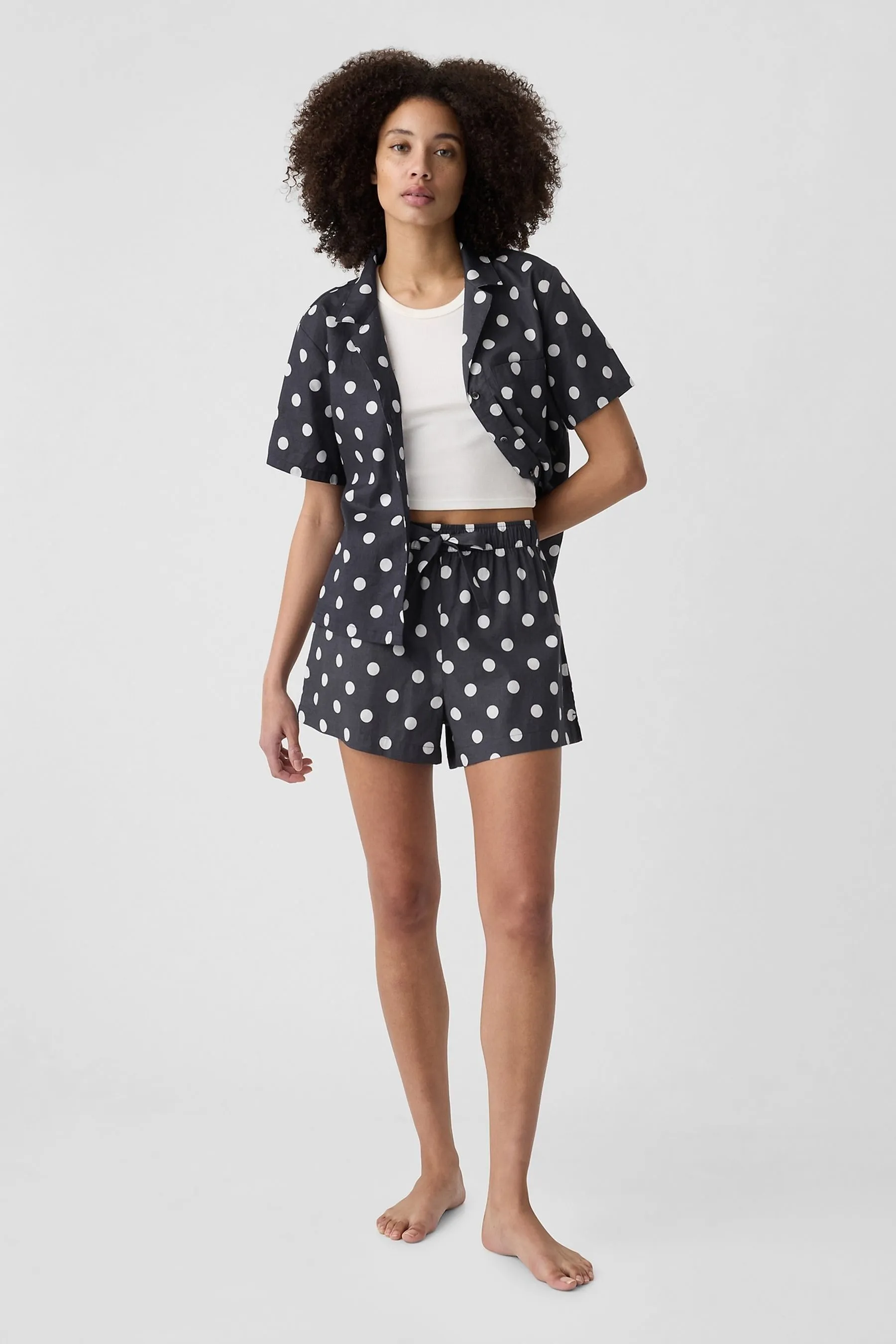 Shorts Pigiama Popeline Cotone