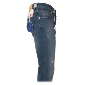 Jacob Cohen - Slim Fit 5-Pocket Jeans with Distressing - Light Denim - Pants - Made in Italy - Luxury Exclusive Collection