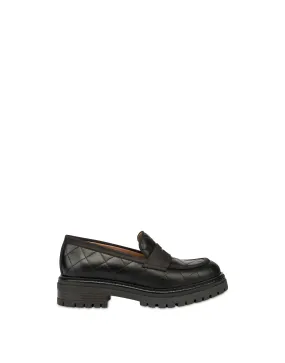 Pollini Matelassé Waltzer Night Black Night Moccasins