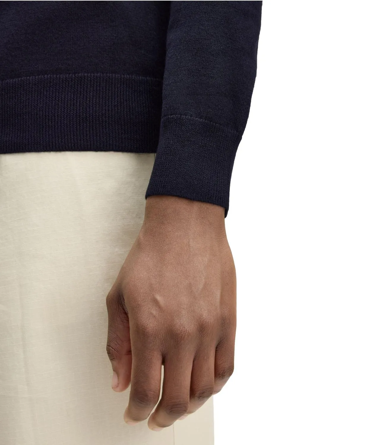 Men's Classic Blue Fred Perry Crew Neck Sweater