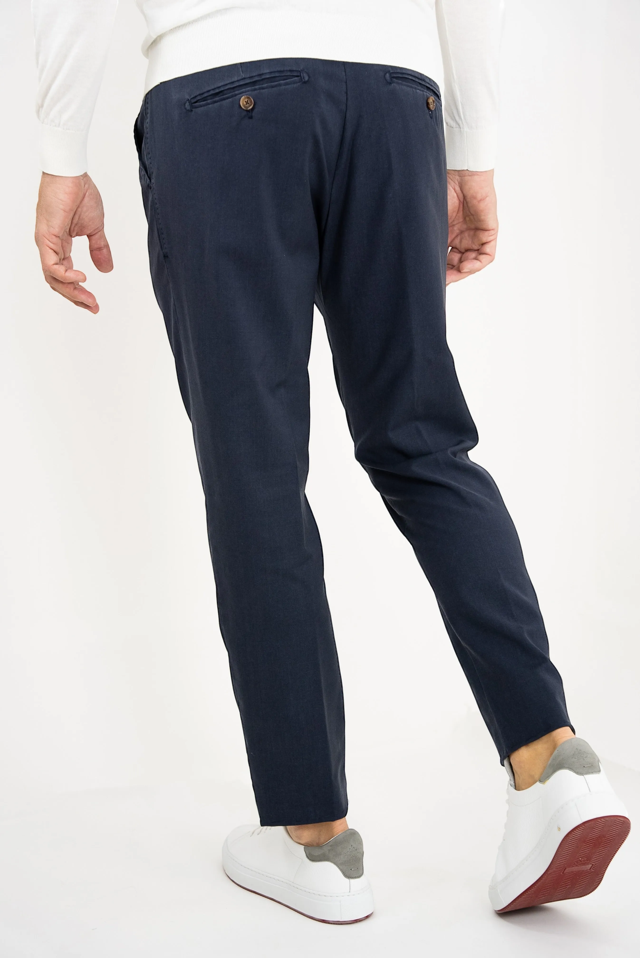 MYTHS Dark Blue Wool Pleated Pants