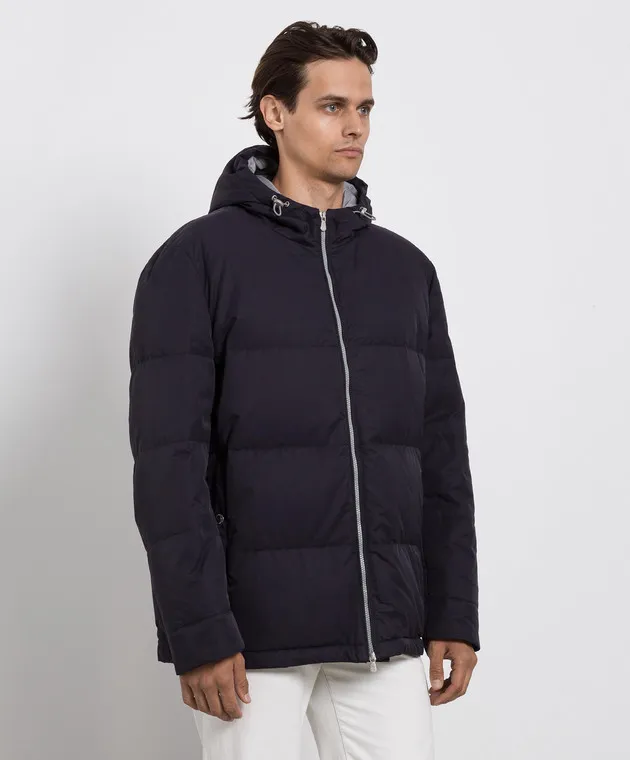 Navy blue Brunello Cucinelli quilted jacket MQ4201878