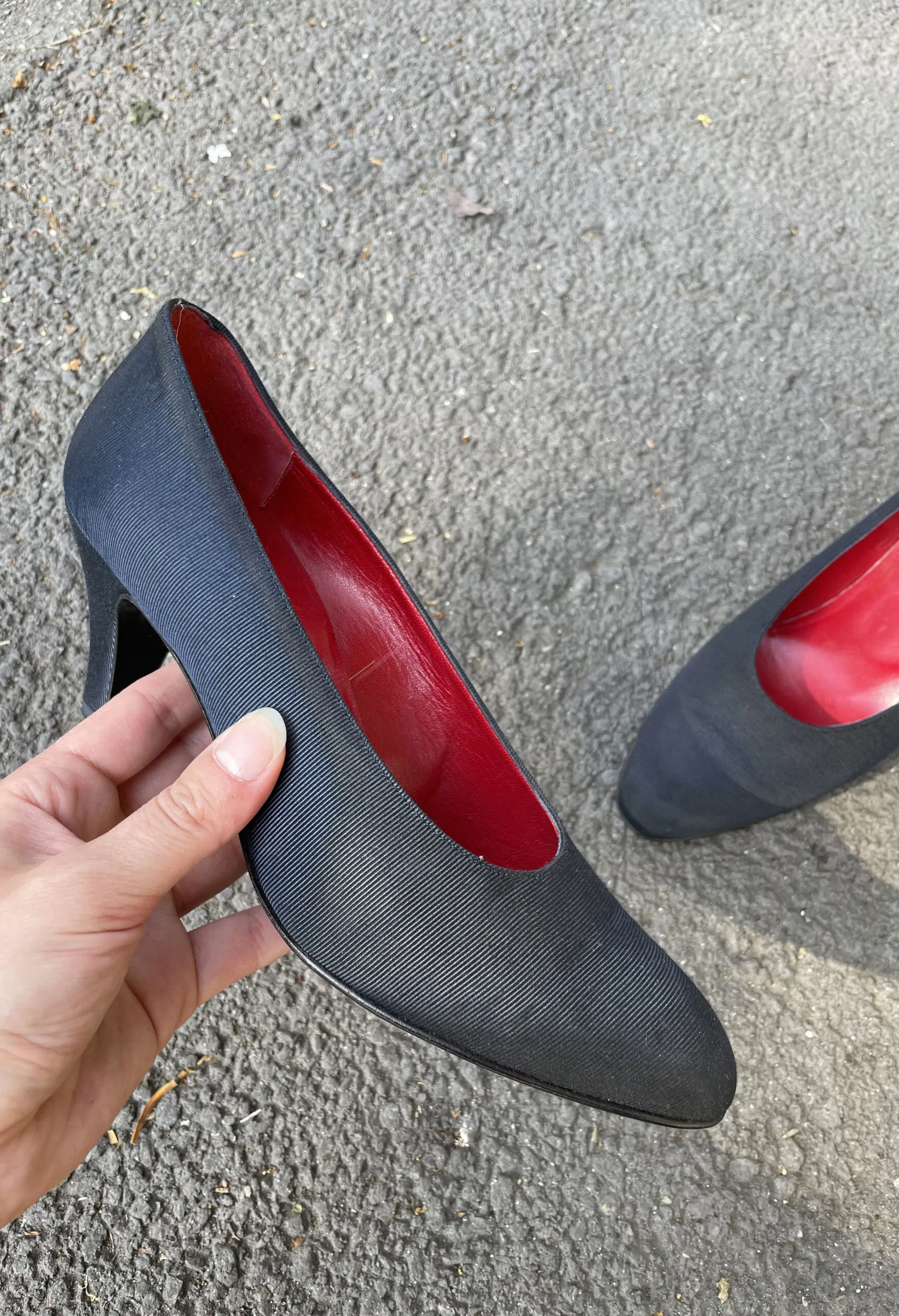 Pumps Navy Blue Celine Vintage 1980s