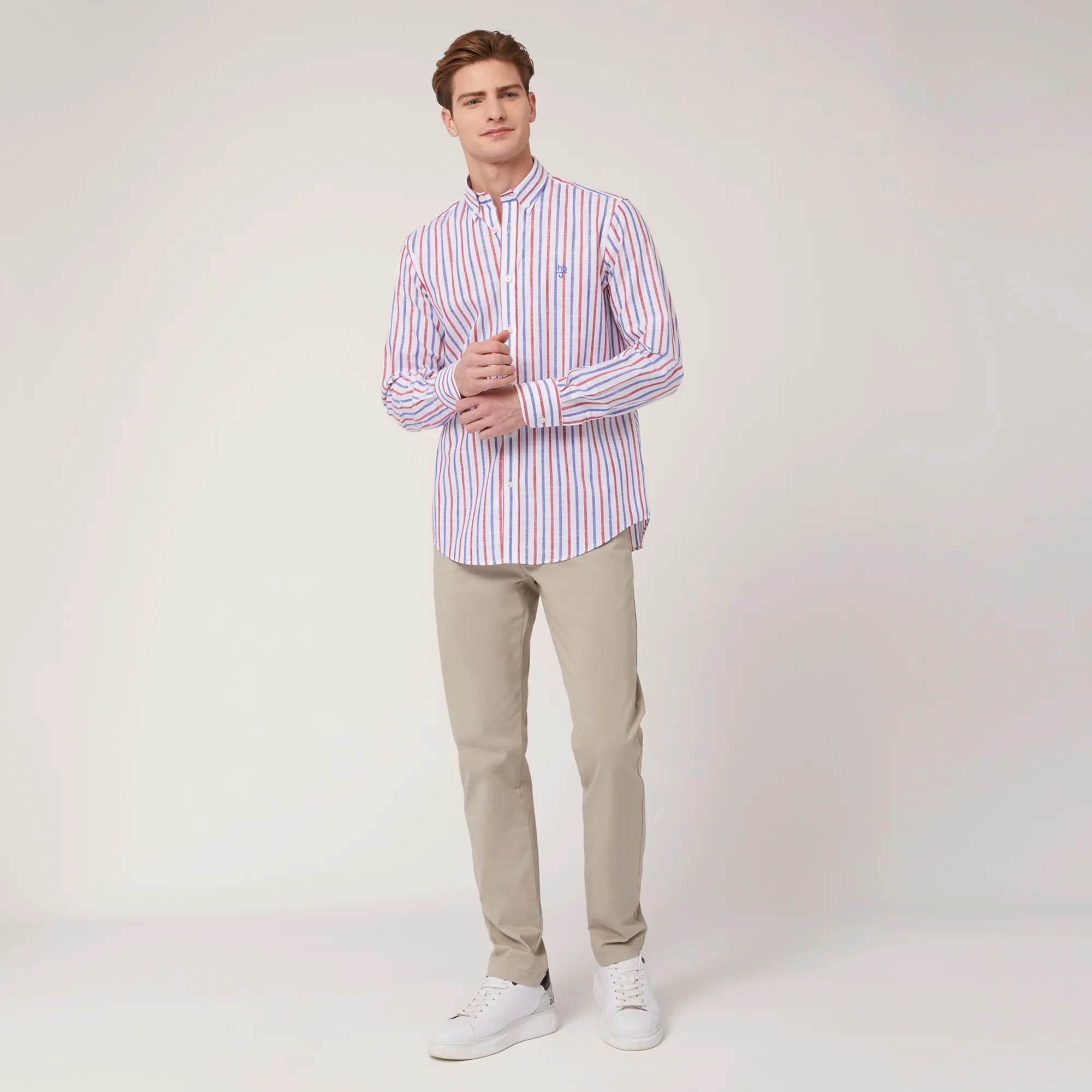 Red Multicolor Striped Shirt - Harmont & Blaine®
