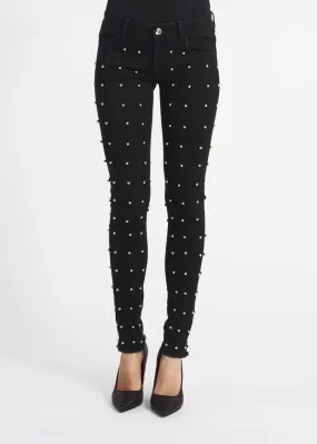 Skinny jeans with beads