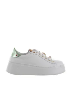 Jeweled leather sneakers
