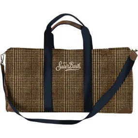 Travel Bag in Brown Print.