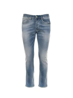 Worn blue jeans